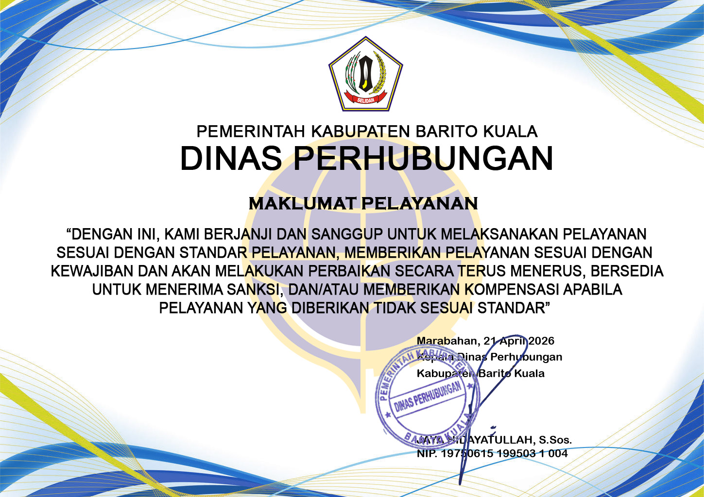 Maklumat Pelayanan